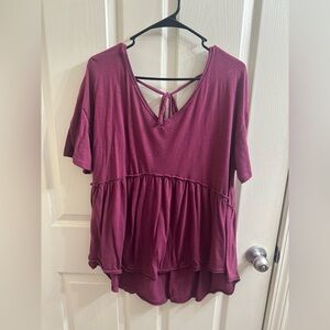 SO Women's Plum Short Sleeve Top